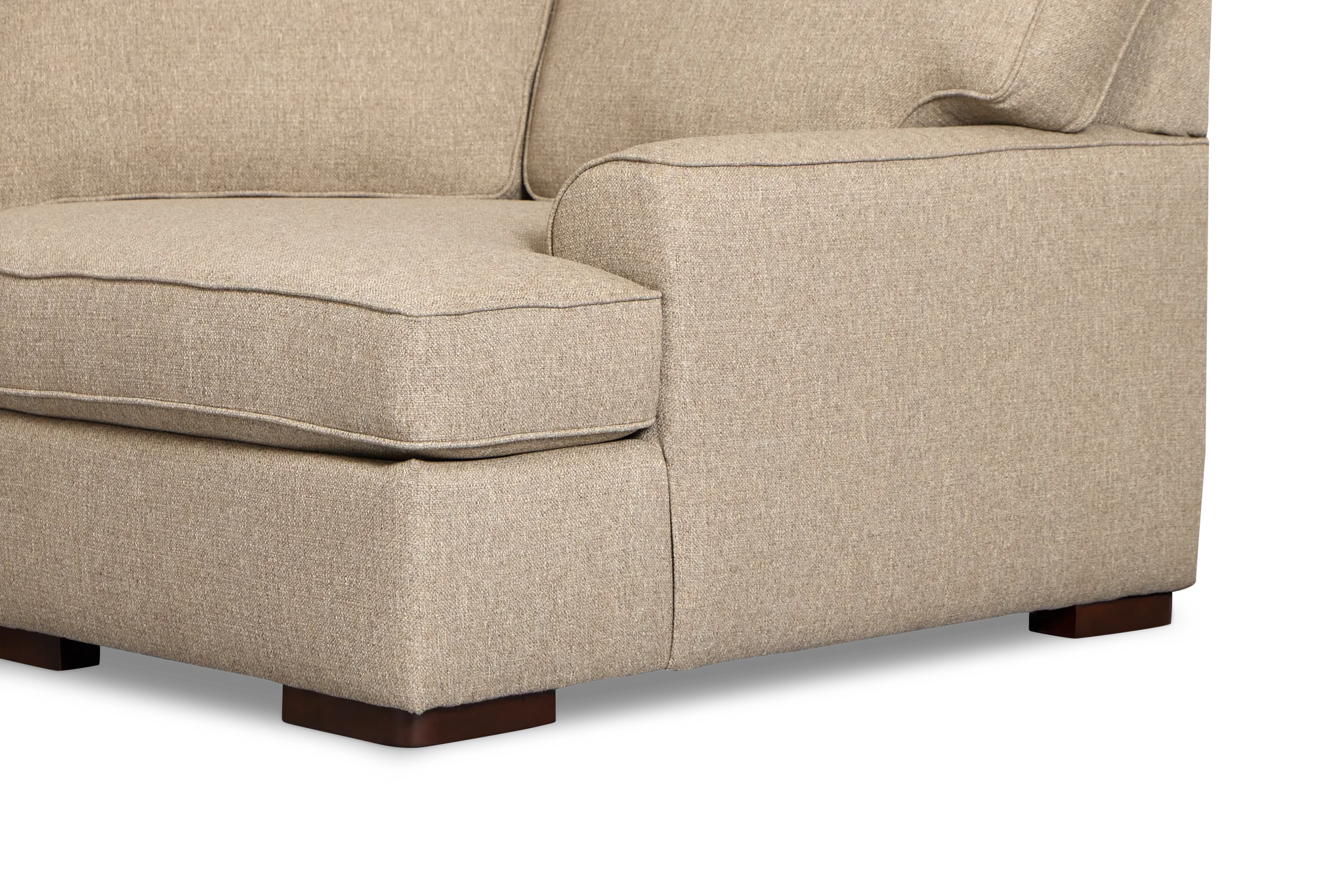 Sinclair Brown Fabric Dual Cuddler Sectional