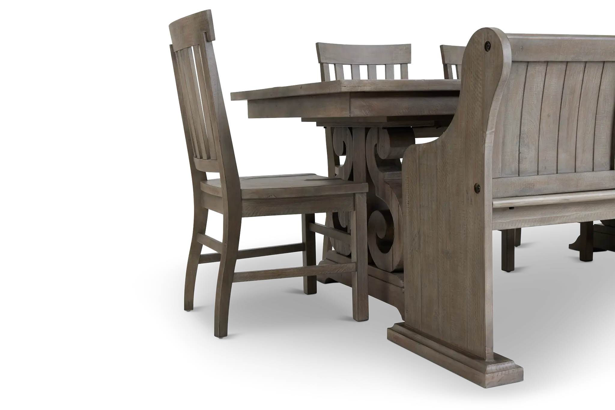 Sonoma Light Tone Trestle Table, 4 Chairs & Bench Sonoma Light Tone Trestle Table, 4 Chairs & Bench