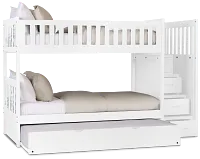 Charleston White Step Storage Bunk Bed