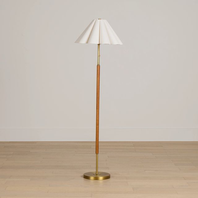 Oskar Gold Metal Floor Lamp