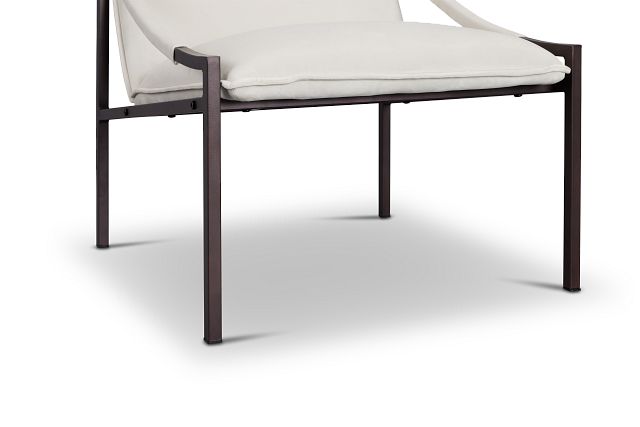 Penelope White Velvet Accent Chair