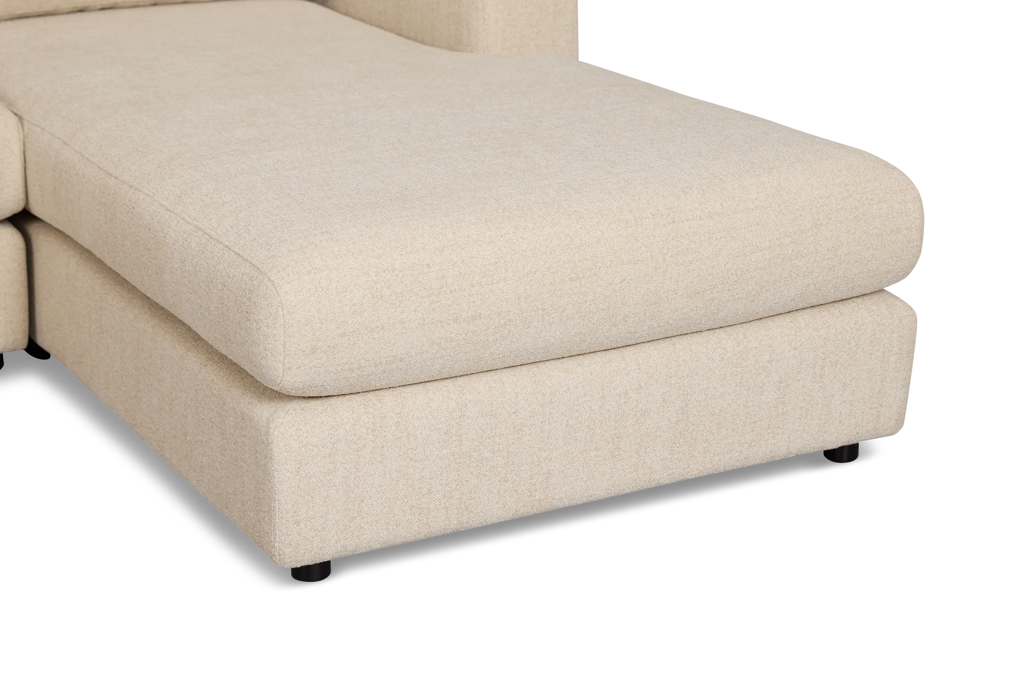Alma Light Beige Fabric Right Chaise Sectional