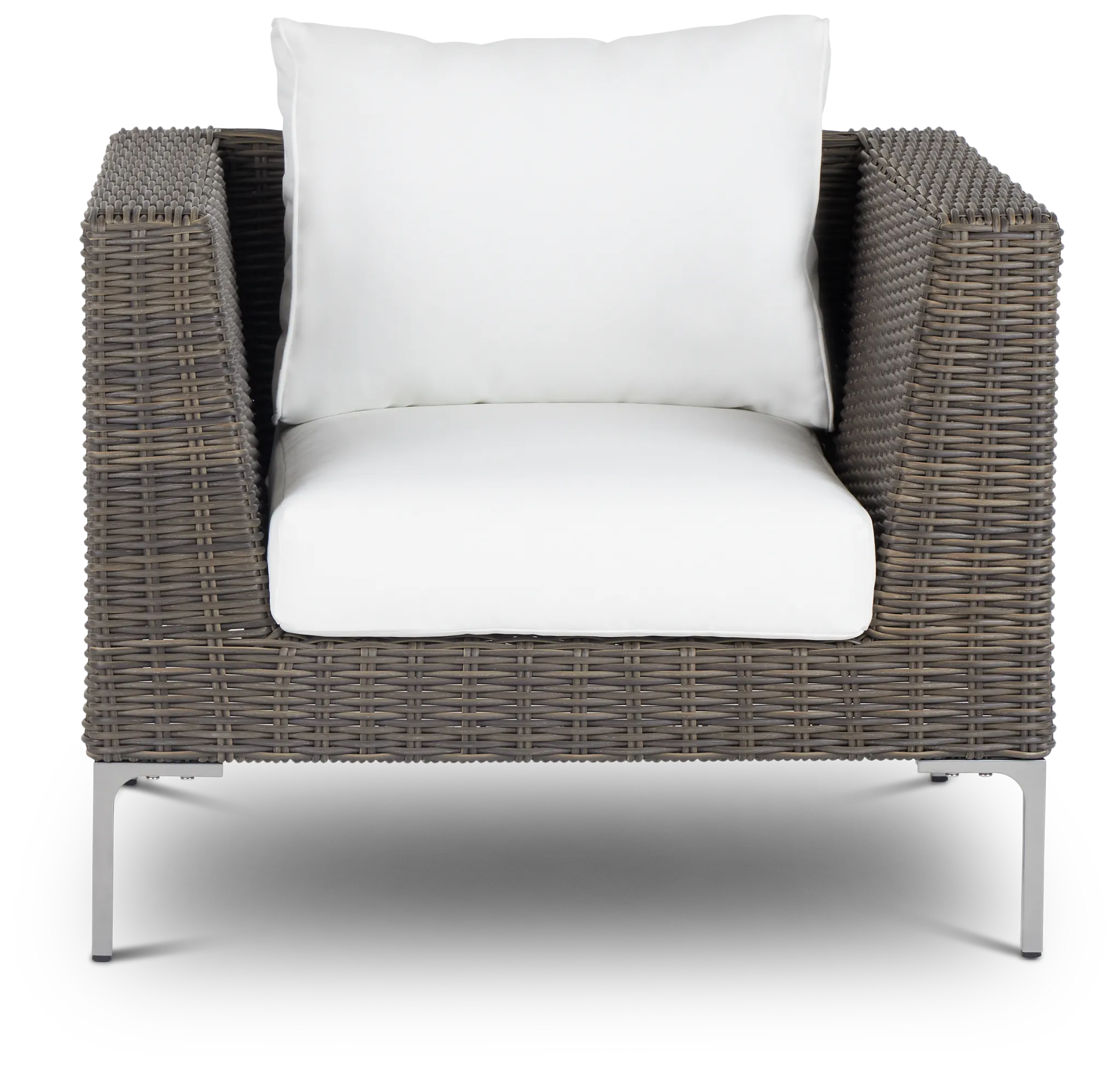 Tulum White Woven Cushioned Arm Chair