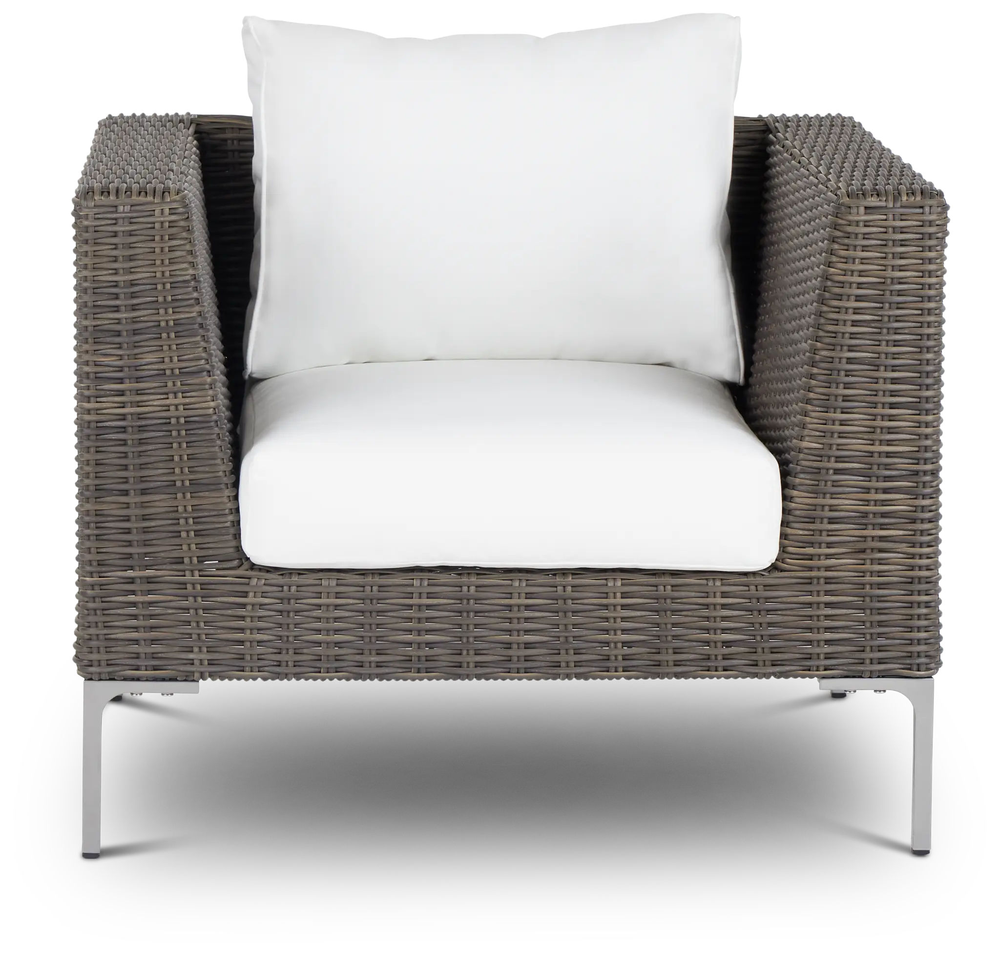 Tulum White Woven Cushioned Arm Chair Tulum White Woven Cushioned Arm Chair