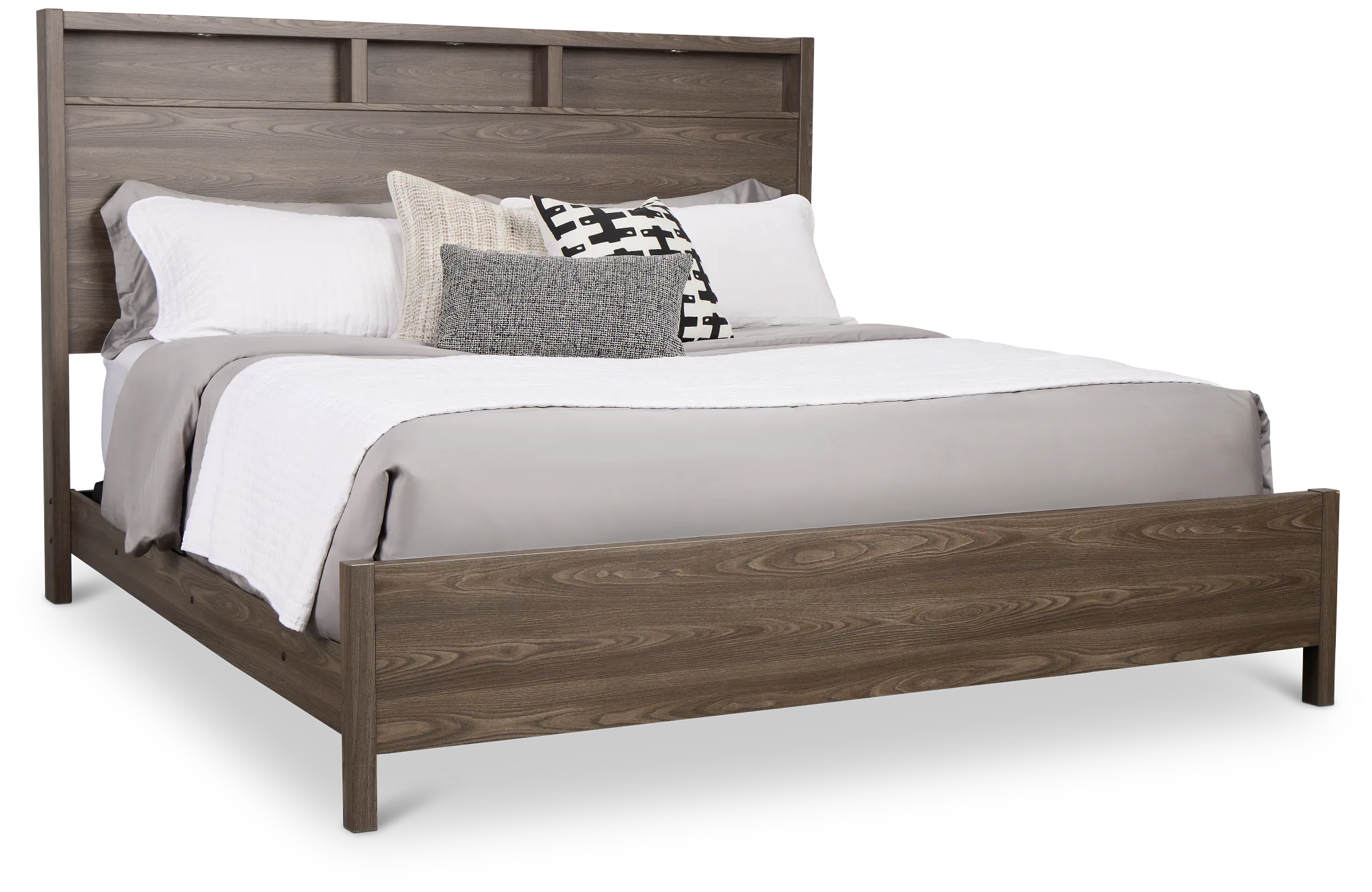 Warren Gray Panel Bed