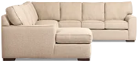 Sinclair Brown Fabric Left Chaise Innerspring Sleeper Sectional