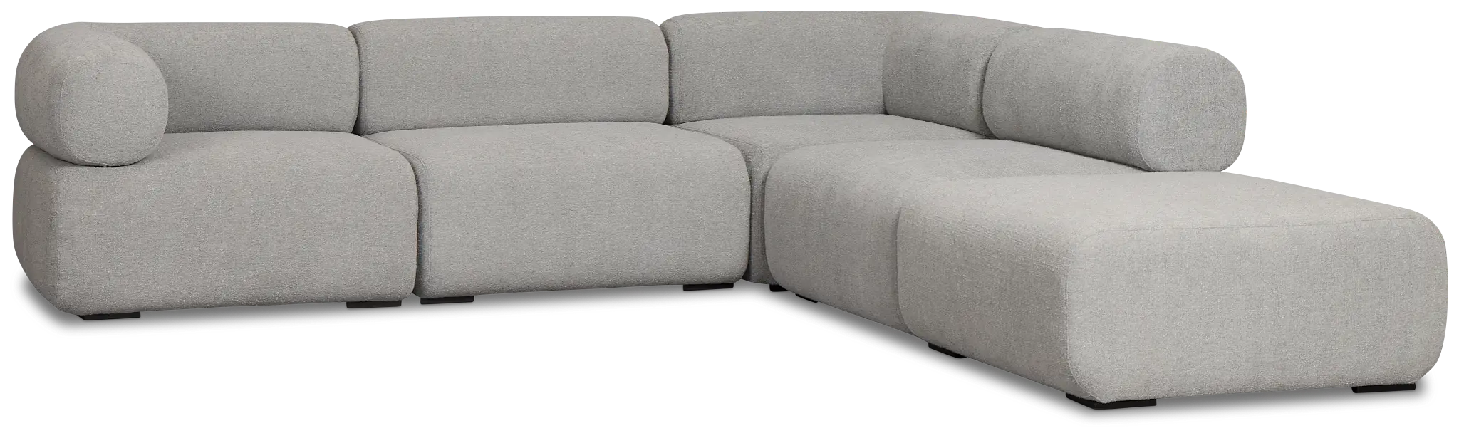 Celeste Light Gray Fabric 5-piece Right Facing Bumper Sectional Celeste Light Gray Fabric 5-piece Right Facing Bumper Sectional