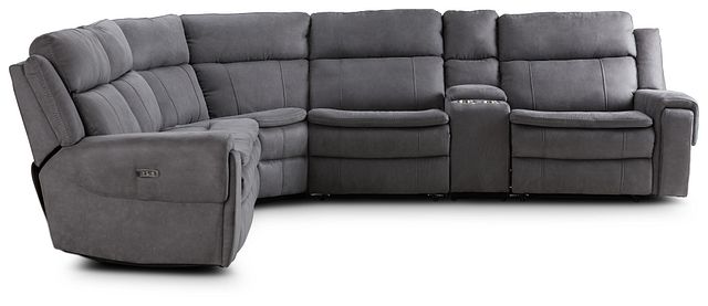 Scout Gray Micro Medium Triple Power Sectional (1)
