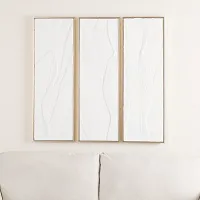 Bradenton White Set Of 3 Framed Wall Art