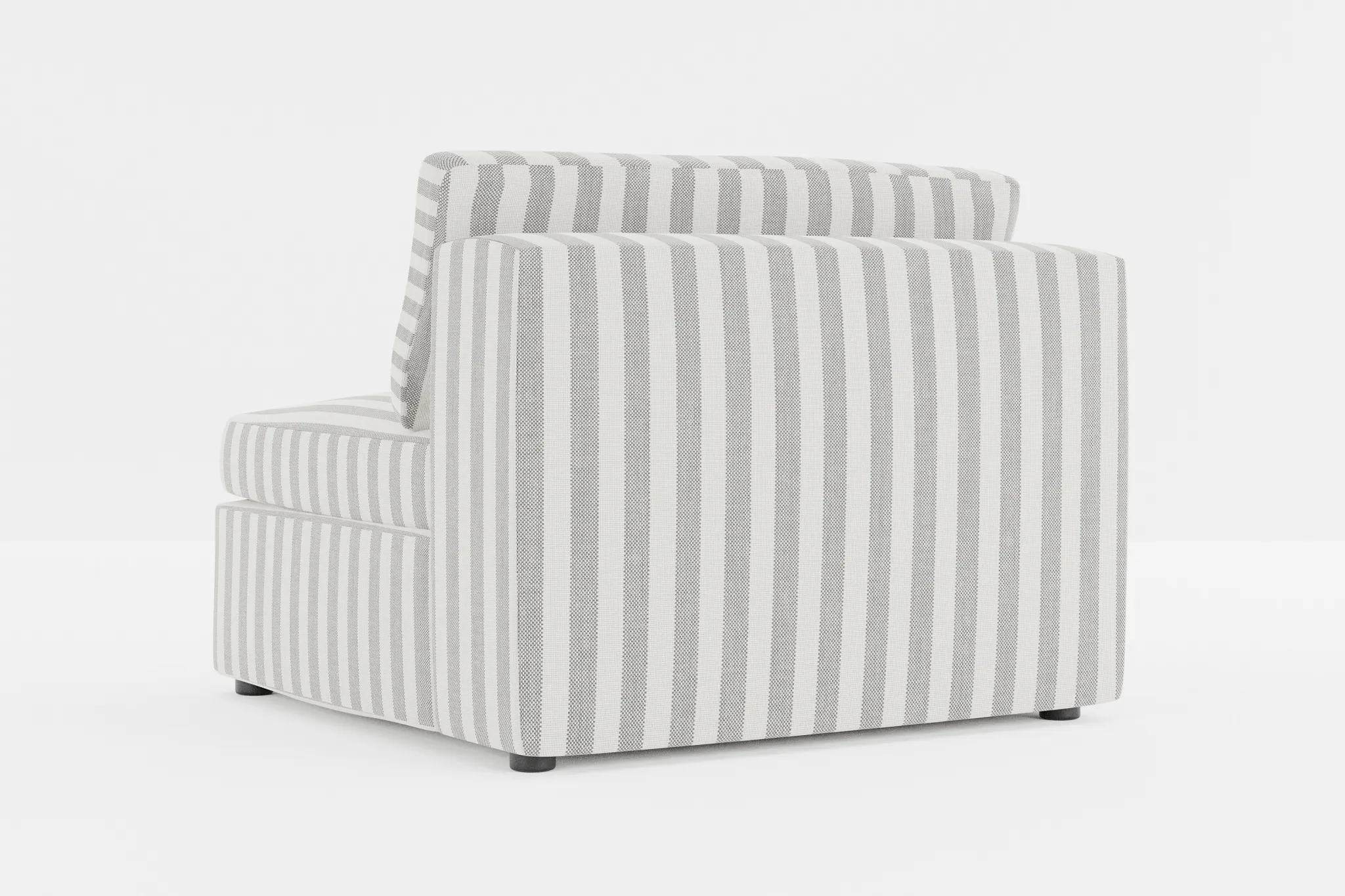 Destin Sea Lane Dark Gray Fabric Armless Chair