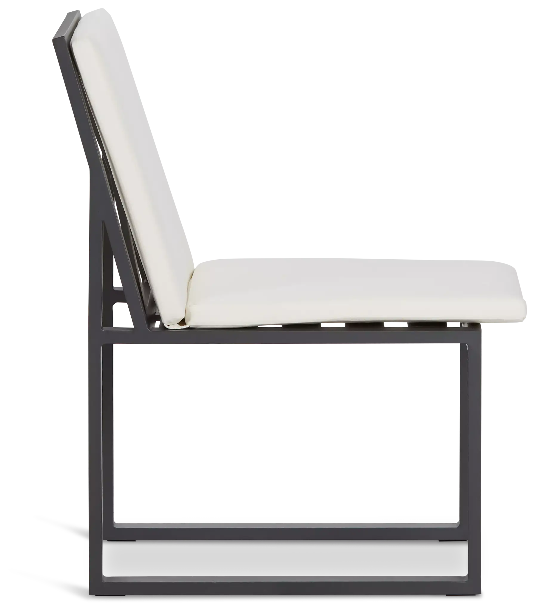 Linear Dark Gray White Aluminum Cushioned Chair Linear Dark Gray White Aluminum Cushioned Chair