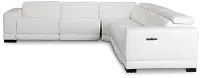 Lombardy White Micro Small Two-arm Power Reclining Sectional