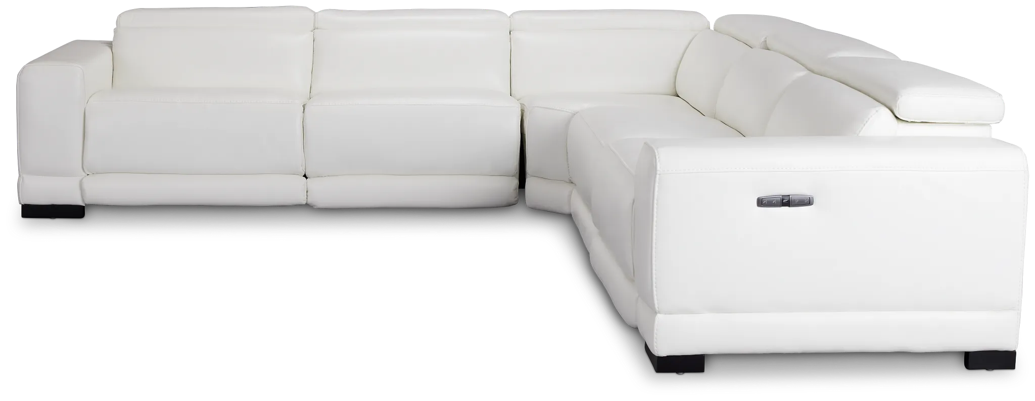 Lombardy White Micro Small Two-arm Power Reclining Sectional