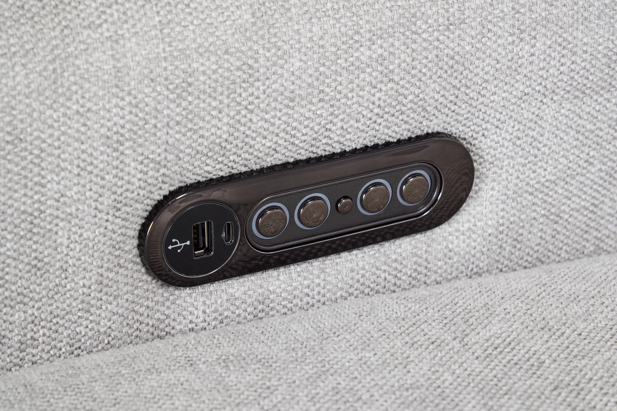 Callum Light Gray Storage Small Right Dual Power Chaise Sleeper Sectional