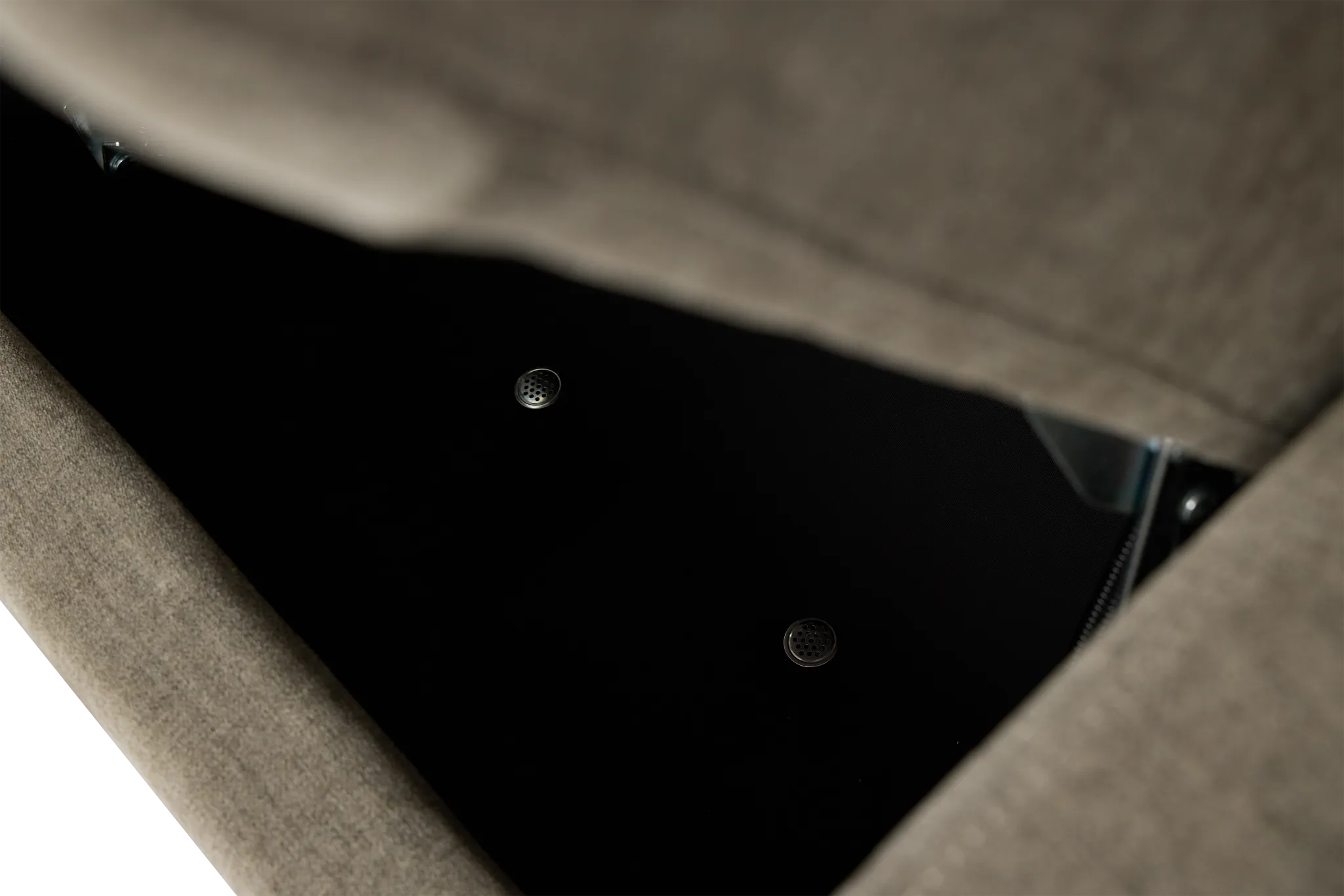 Addie Gray Fabric Storage Ottoman