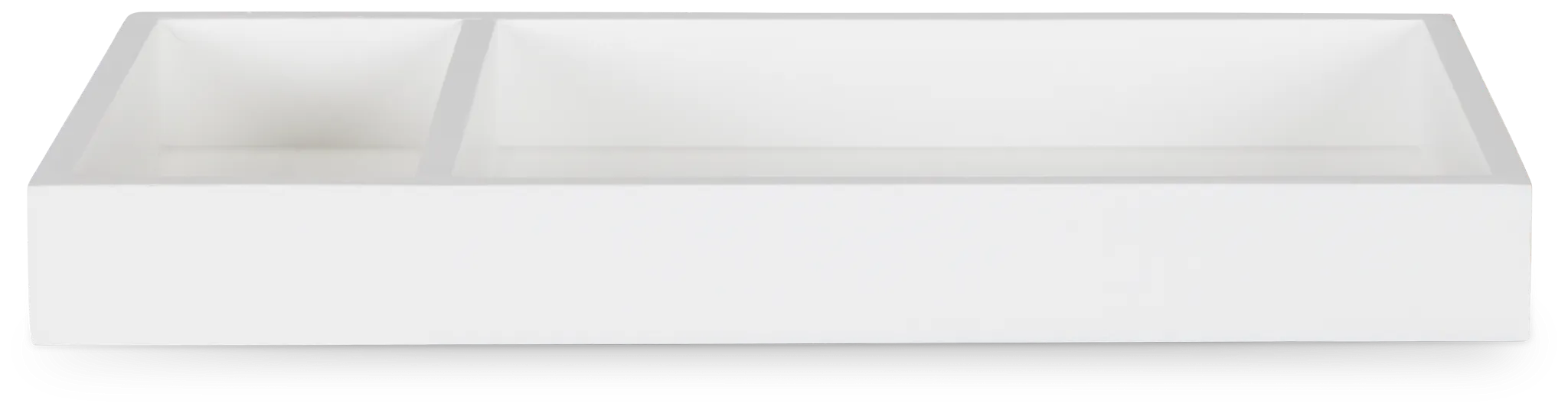 Ramble White Wood Tray