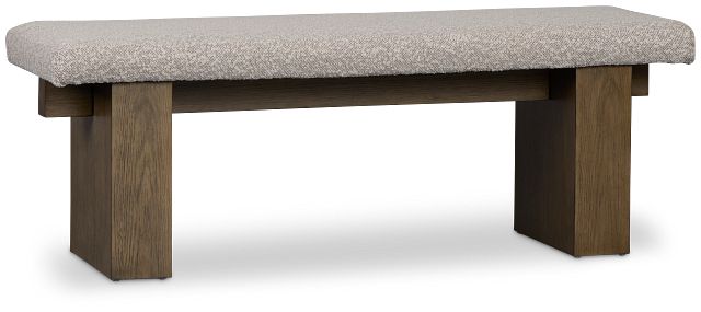 Vance Light Tone Upholstered Dining Bench