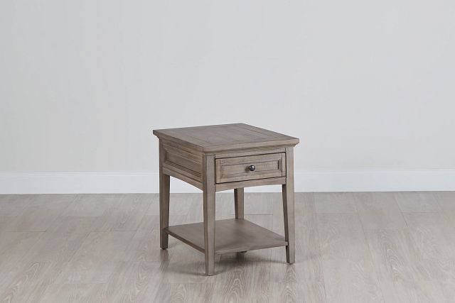 Heron Cove Light Tone Rectangular End Table