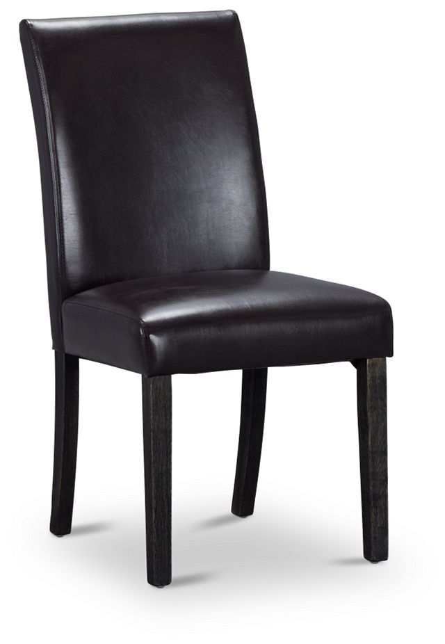Dublin Brown Polyuretha Upholstered Side Chair (1)