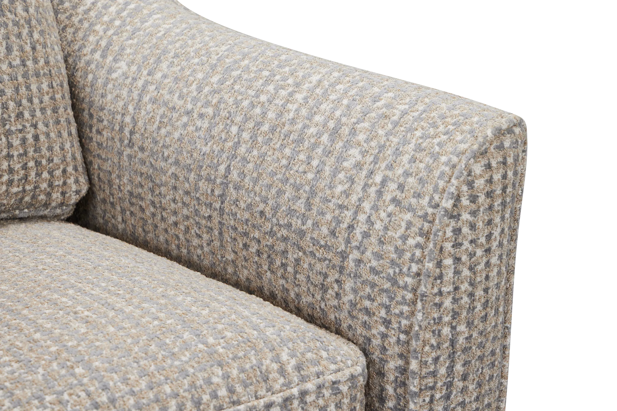 Webcam Gray Fabric Accent Chair