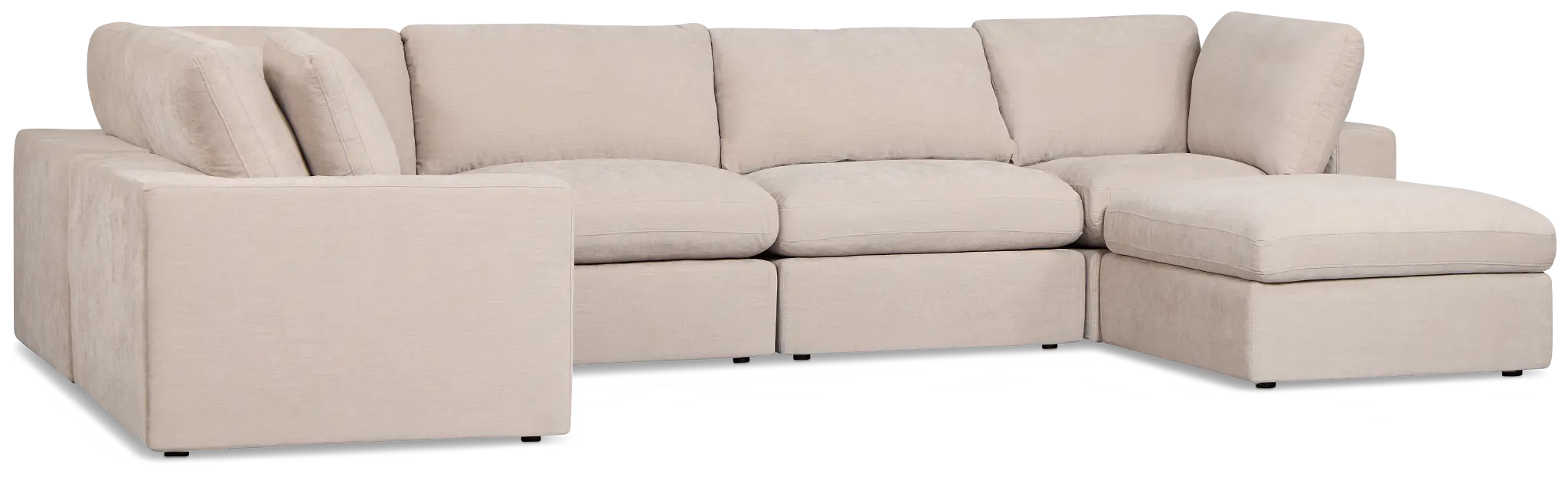 Breeze Taupe Fabric 6-piece Pit Sectional Breeze Taupe Fabric 6-piece Pit Sectional