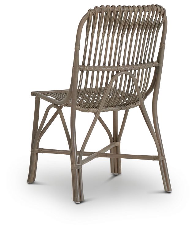 Greenwich Gray Rattan Side Chair