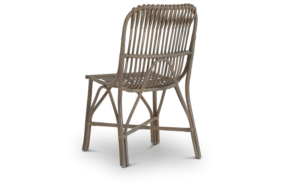Greenwich Gray Rattan Side Chair