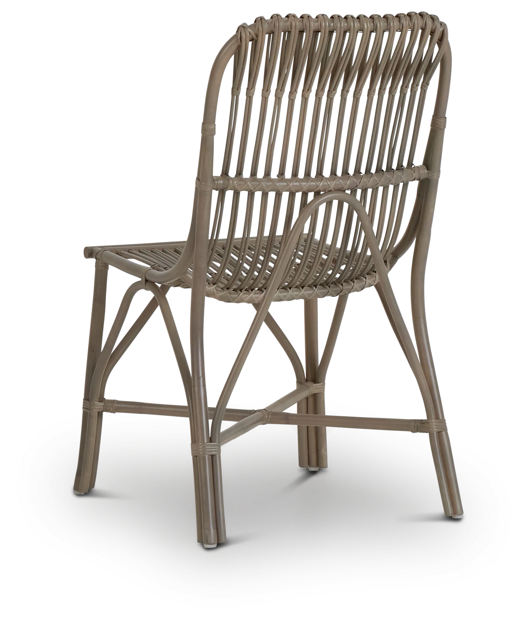 Greenwich Gray Rattan Side Chair
