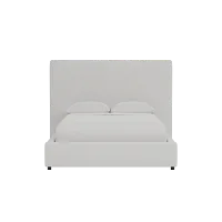 Grayton Delray Pewter 54" Upholstered Platform Bed