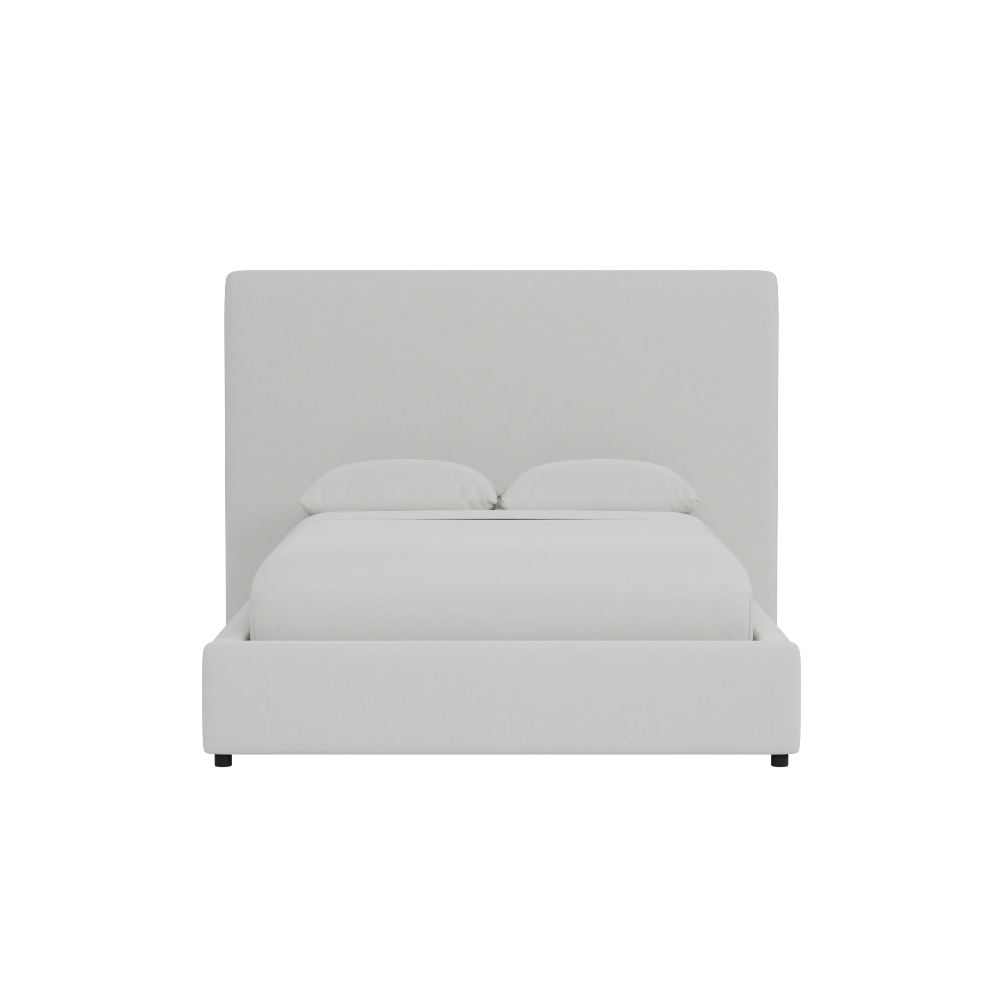 Grayton Delray Pewter 54" Upholstered Platform Bed