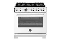 Bertazzoni 366 Series White 36" Gas Range
