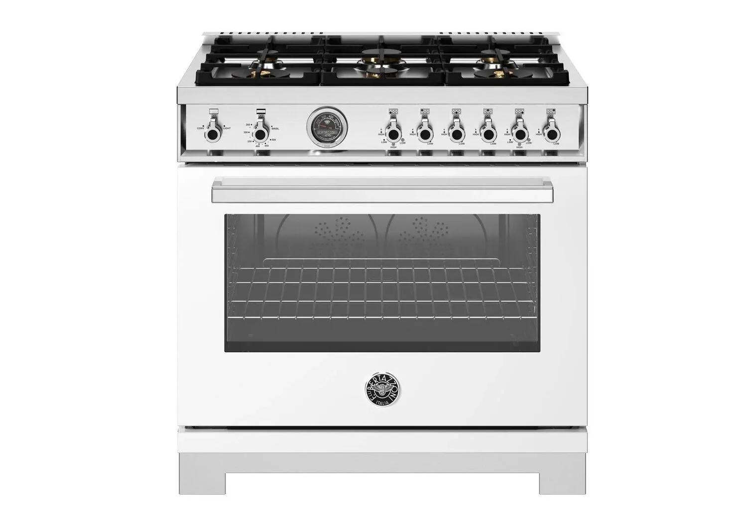 Bertazzoni 366 Series White 36" Gas Range