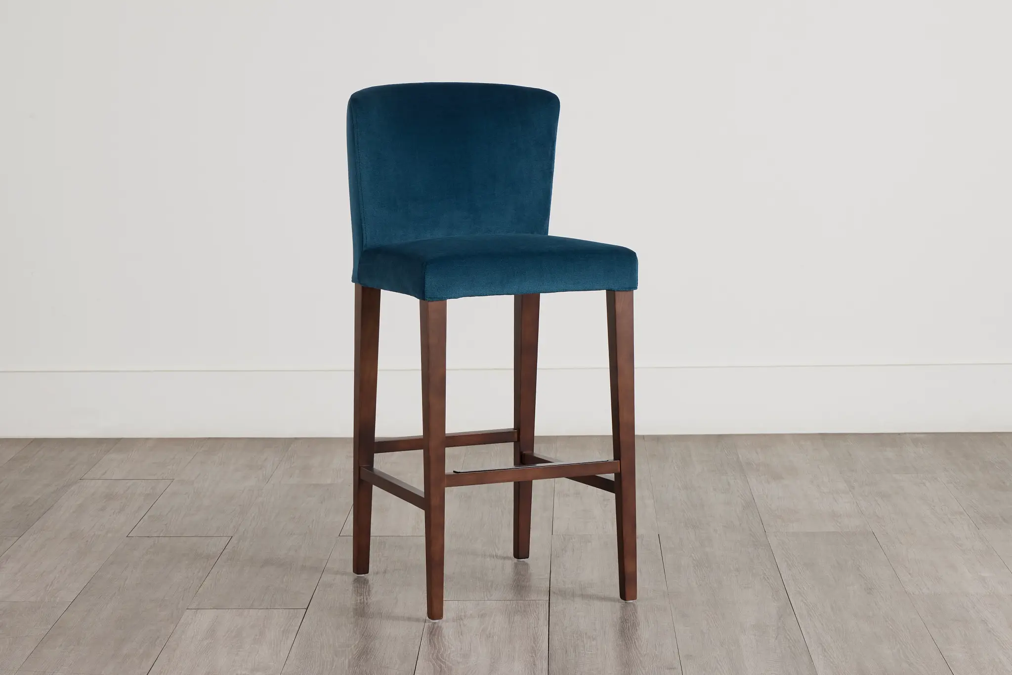 Bentley Dark Blue Velvet 30" Upholstered Barstool Bentley Dark Blue Velvet 30" Upholstered Barstool