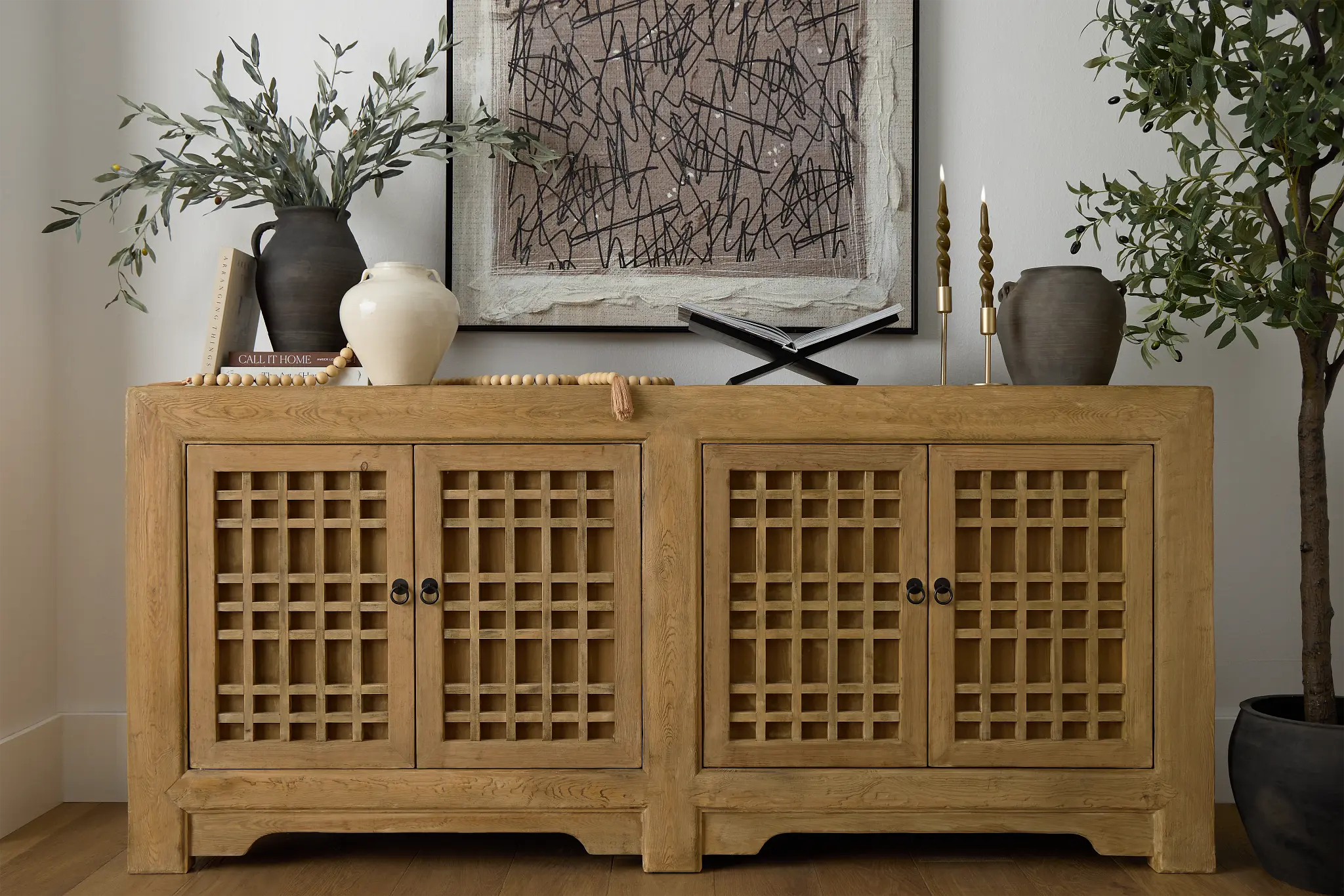 Lorah Light Tone Four-door Cabinet Lorah Light Tone Four-door Cabinet