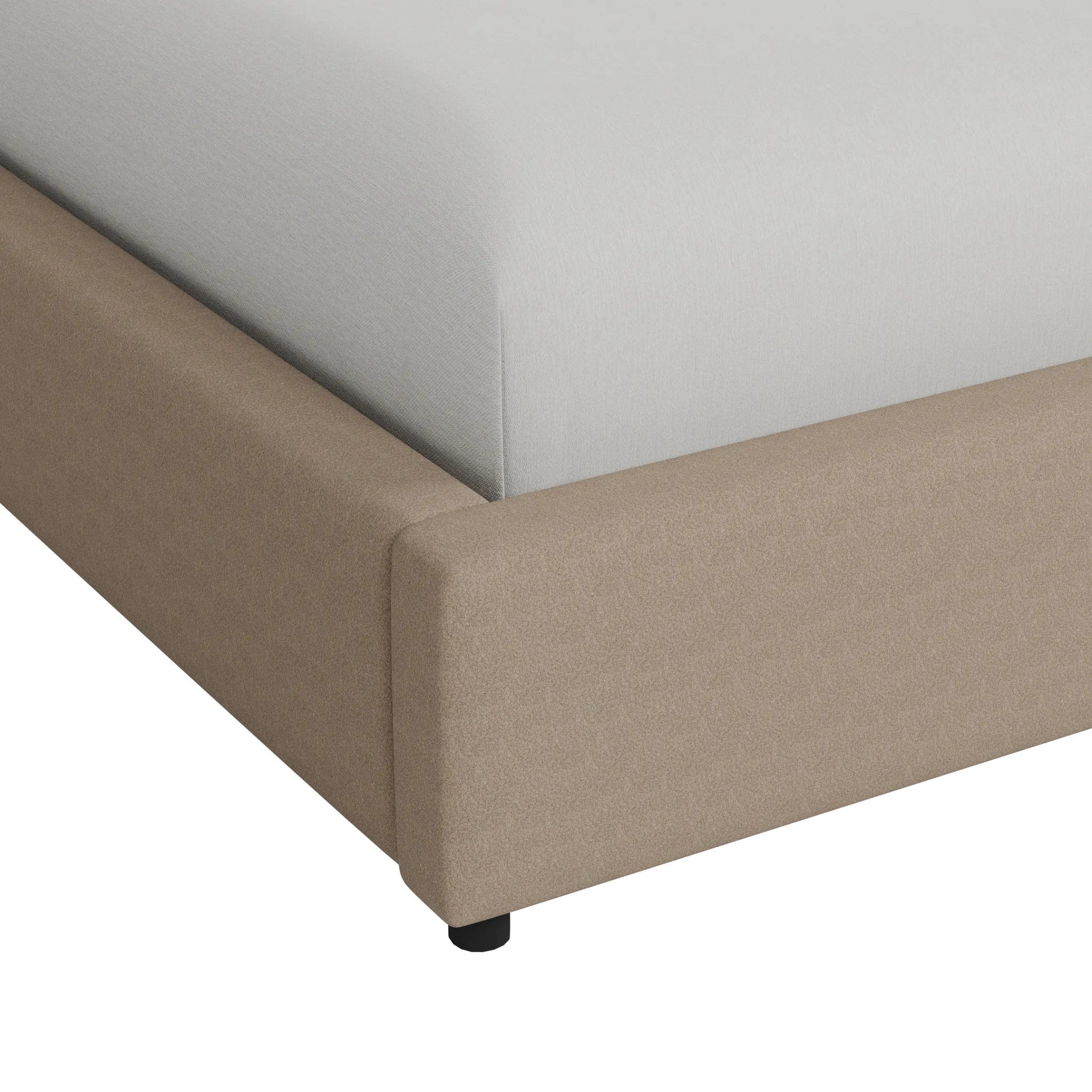 Grayton Merino Brown 54" Upholstered Platform Bed