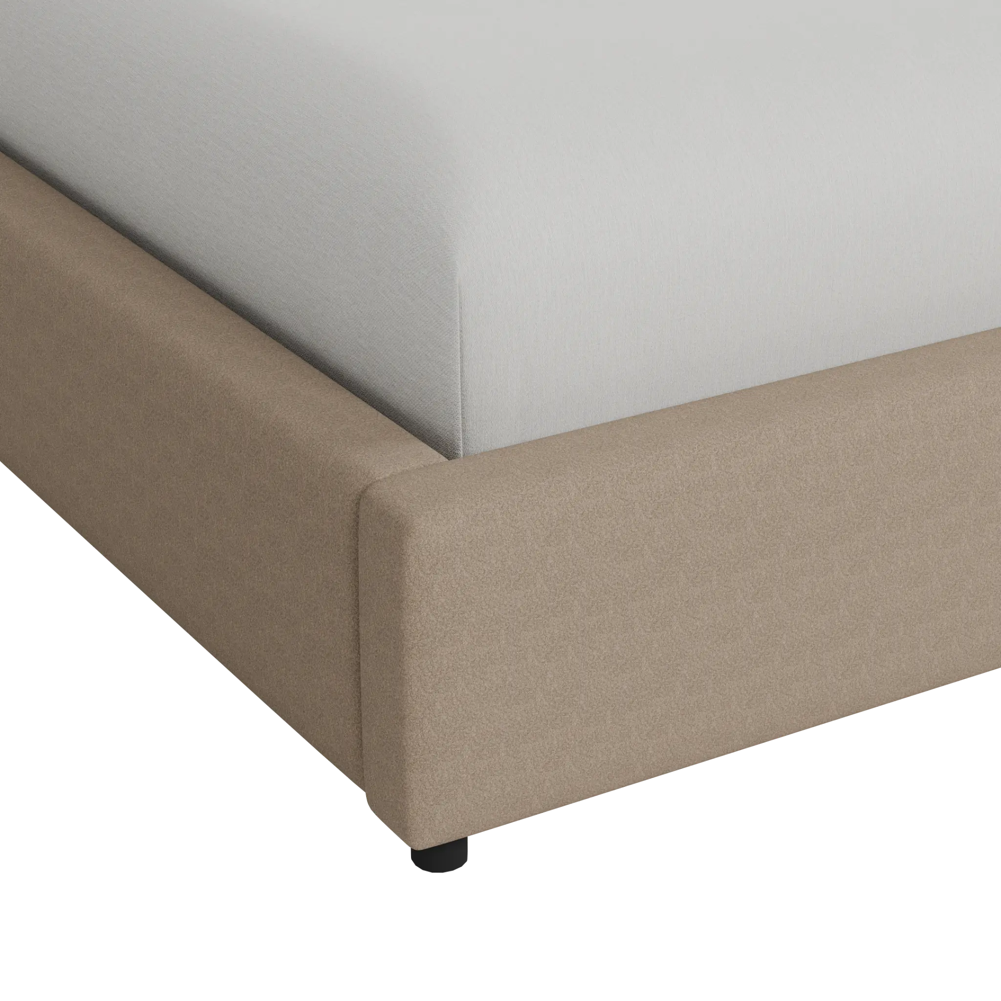 Grayton Merino Brown 54" Upholstered Platform Bed Grayton Merino Brown 54" Upholstered Platform Bed