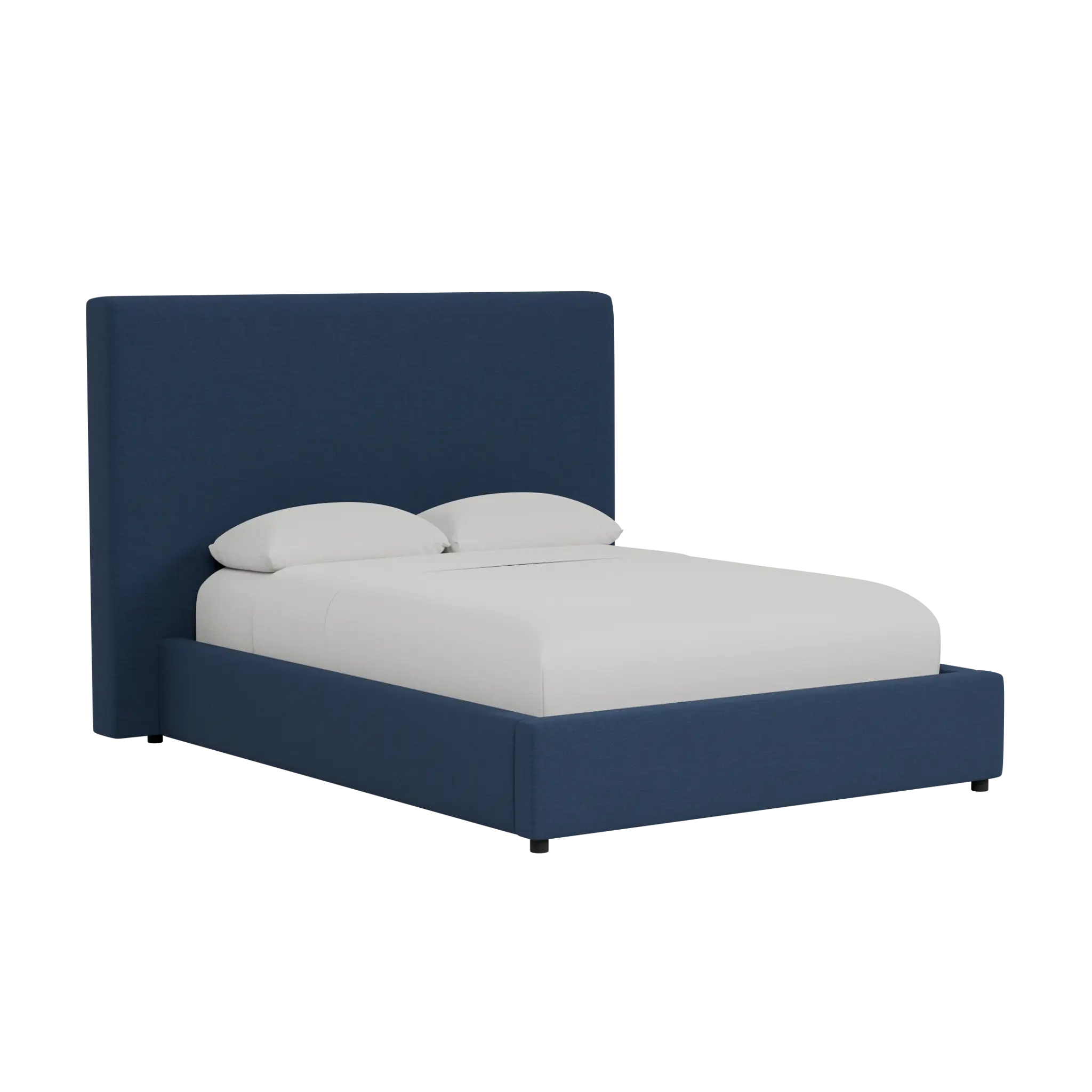 Grayton Peyton Dark Blue 54" Upholstered Platform Bed Grayton Peyton Dark Blue 54" Upholstered Platform Bed