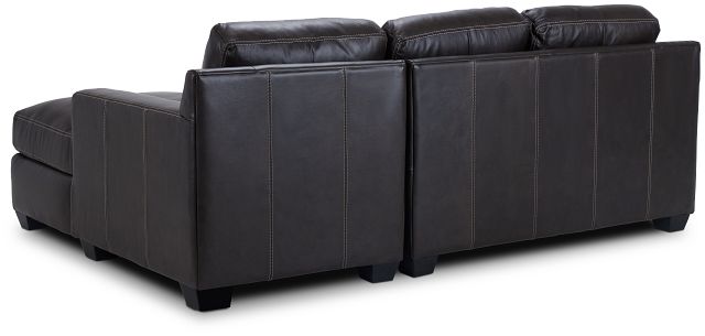 Carson Dark Brown Leather Small Right Chaise Sectional (4)