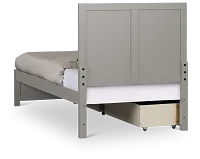 Charleston Gray Panel Bed With 2 Storage Drawers