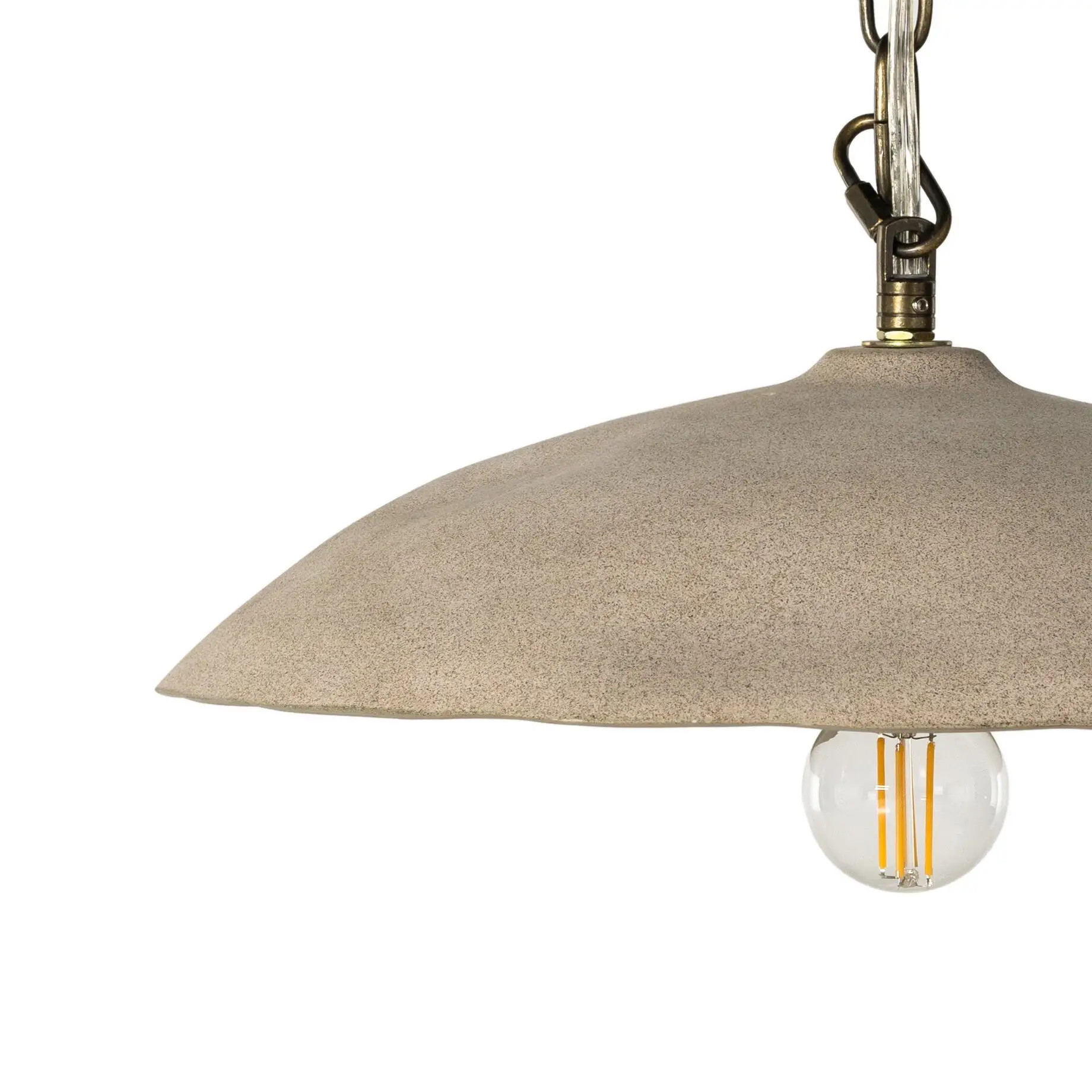 Four Hands Rinan Beige Ceramic Pendant Four Hands Rinan Beige Ceramic Pendant