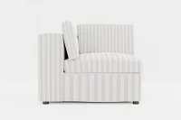 Destin Sea Lane Light Gray Fabric Corner Chair