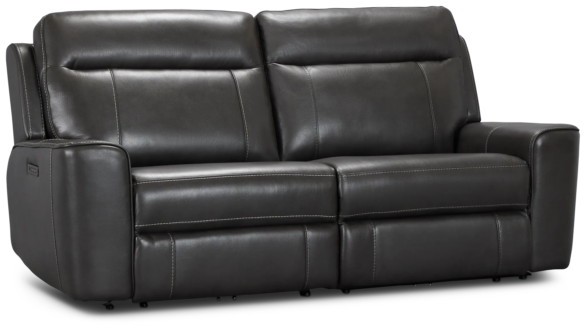 Benji Dark Gray Lthr/vinyl Power Reclining Sofa