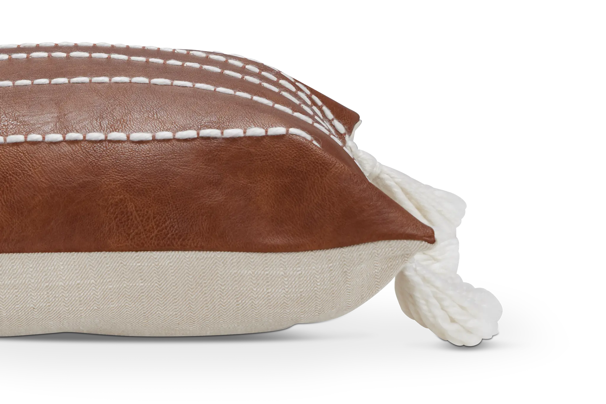 Georgi Brown Leather Accent Pillow Georgi Brown Leather Accent Pillow