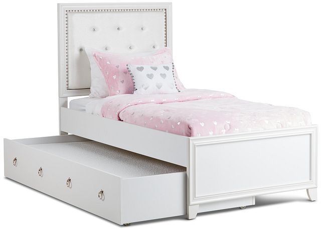 Isabella White Panel Trundle Bed