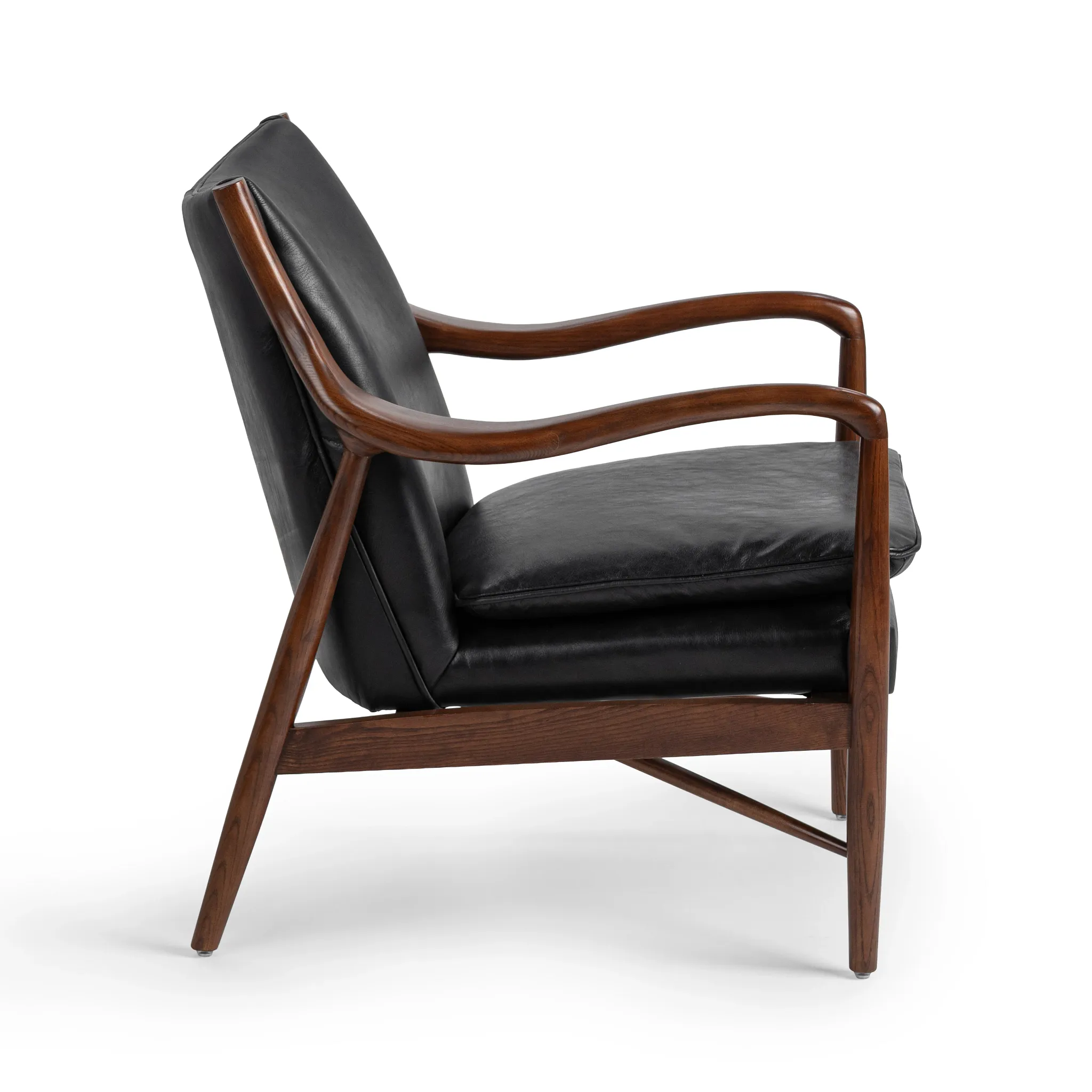 Cade Black Leather Accent Chair