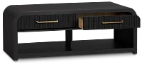 Lyndie Black Drawer Rectangular Coffee Table