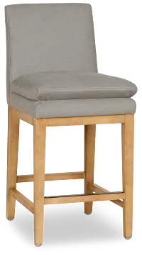 Nixon Gray 24" Upholstered Barstool