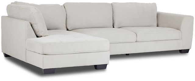 Perry Light Gray Micro Left Chaise Sectional