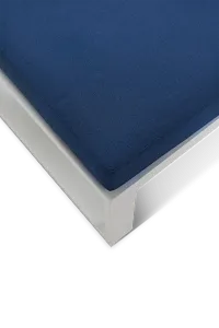 Lisbon2 Navy Aluminum Ottoman