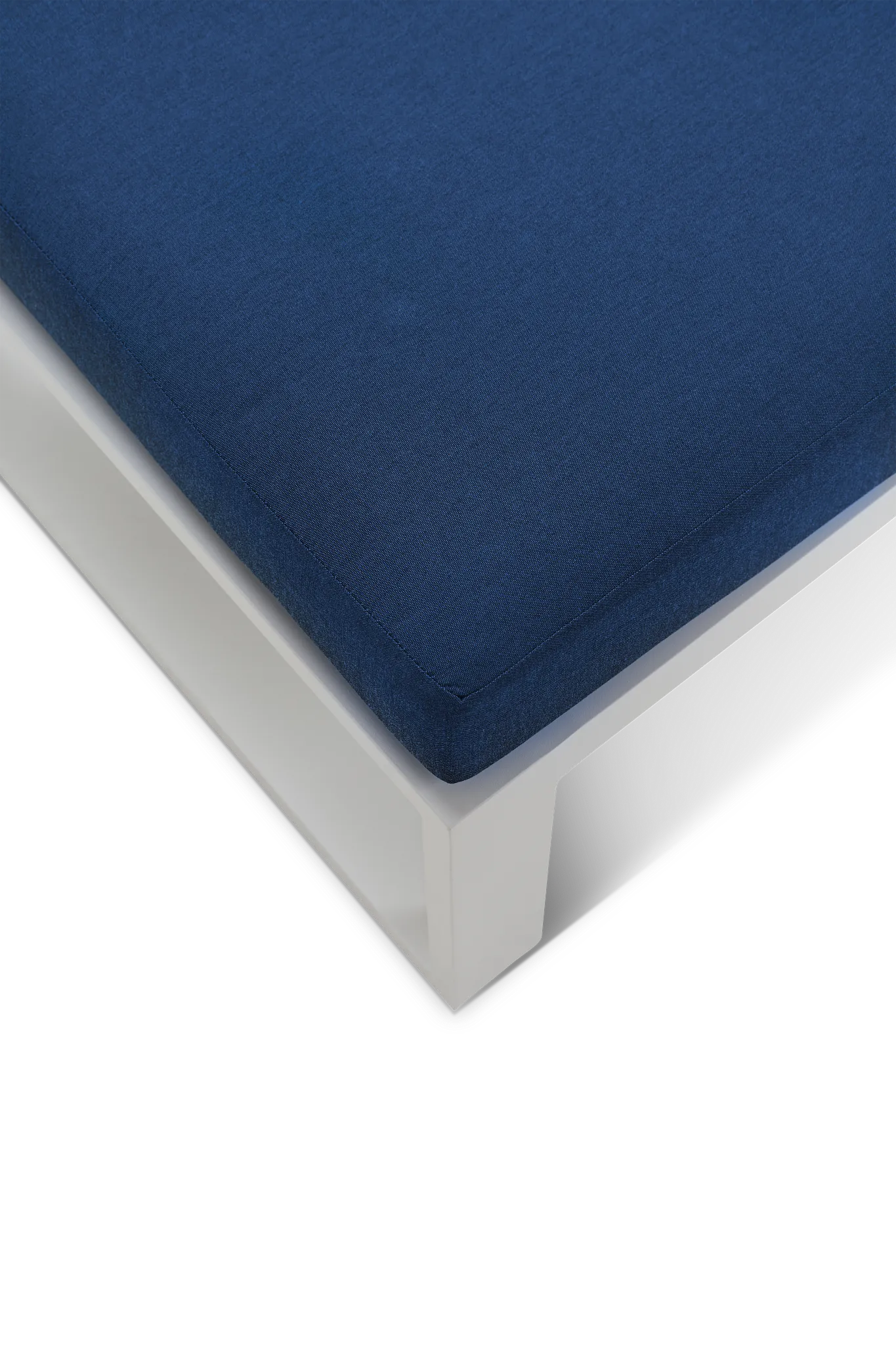 Lisbon2 Navy Aluminum Ottoman